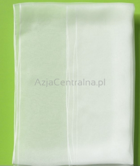 Szal jedwabny szyfon BIAŁY NATURALNY 180x55cm 100% jedwab