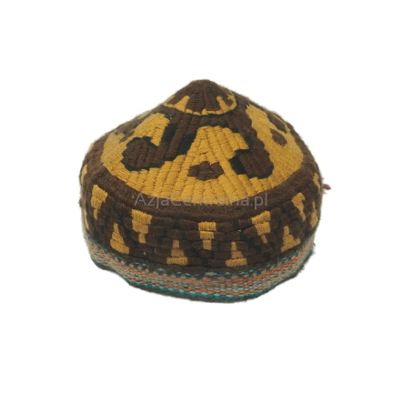 Uzbecka czapka męska damska krymka tkany haft Vintage (57cm)