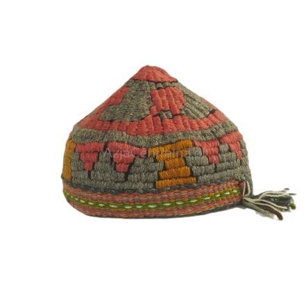 Uzbecka czapka męska damska krymka tkany haft Vintage (54cm)