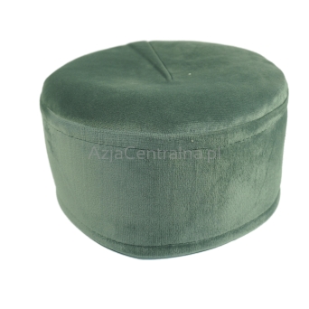 Krymka czapka męska z aksamitu Jasnoszary