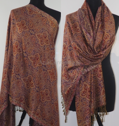 Damski szal ethiczny wielokolorowy Paisley