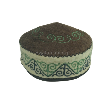 Kirgiska męska czapka krymka tubeteika filcowa (56cm)