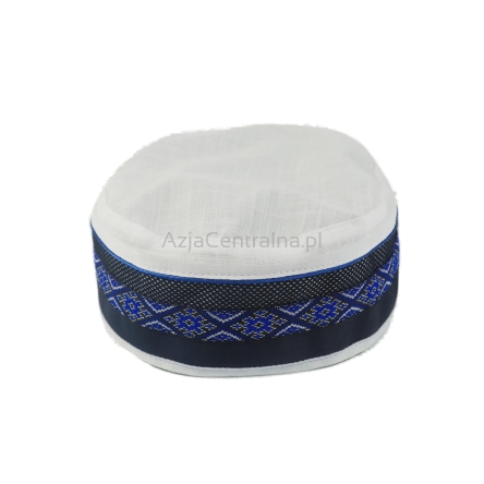 Letnia czapka damska męska krymka lniana Boho etno