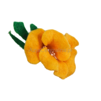 Damska broszka filcowa kwiat Żółty