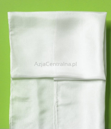 Biały szal jedwabny 100% 160x45cm Pongee 6 do malowania