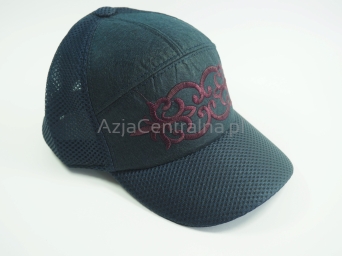 Letnia męska czapka filcowa bejsbolówka z daszkiem Granatowa