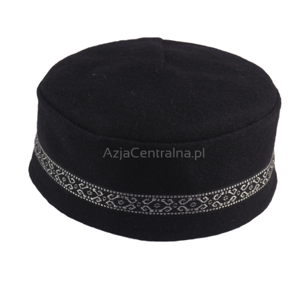 Męska czapka krymka wełniana czarna