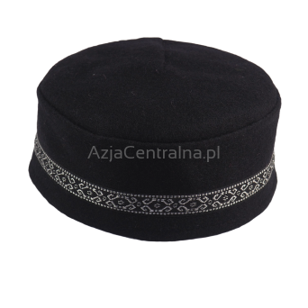 Męska czapka krymka wełniana czarna