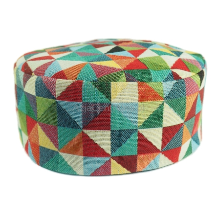 Krymka czapka kolorowa mycka w geometryczne figury