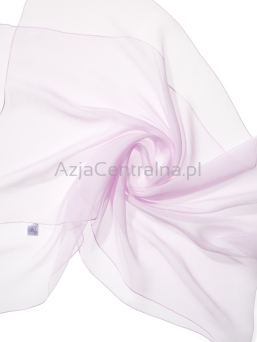 Szal jedwabny szyfon RÓŻ PASTELOWY 180x55cm 100% jedwab