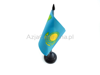 Flaga na biurko Kazachstanu z podstawką