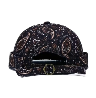 Dokerka etniczna sztruksowe Paisley Czarna