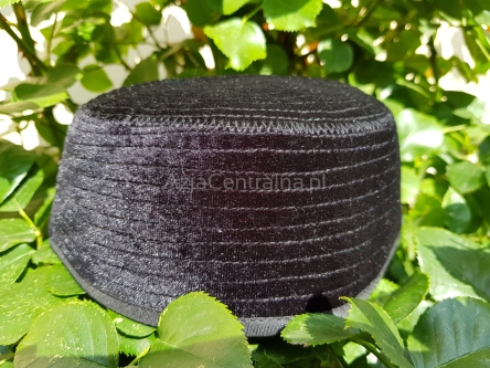 Męska czapka krymka pikowana Czarna (56,57,58,59cm)