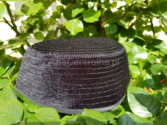 Męska czapka krymka pikowana Czarna (56,57,58,59cm)