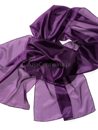 Szal jedwabny Pongee 5 szyfon 185x45cm Fioletowy