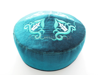 Krymka kazachska tiubietejka Turkusowa haftowana (60cm)