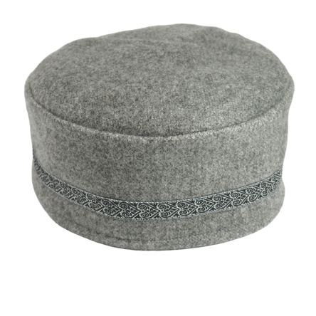 Męska czapka krymka wełniana jasno szary popiel