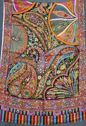 Damski szal wielokolorowy orientalny Paisley