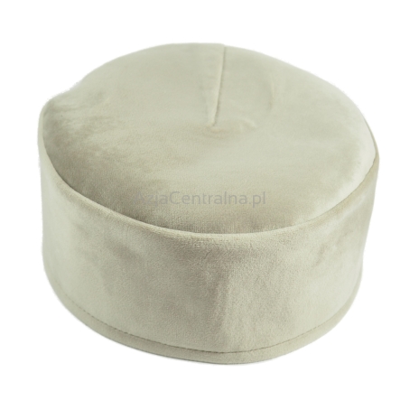 Krymka czapka męska aksamit beżowy