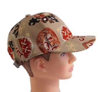 Męska damaska czapka bejsbolówka Etniczna beżowa