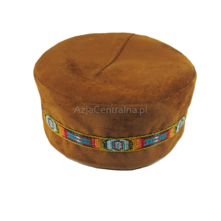 Krymka czapka męska zamszowa ruda rdza (58cm)