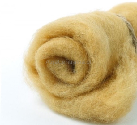 Wełna zgrzebna do filcowania w błamie PIASEK #208