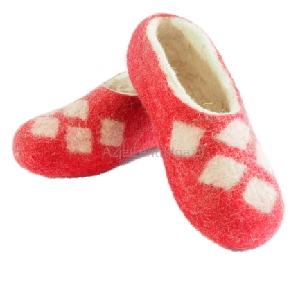 Paputki wełniane malinowe dla dziewczynki. Rozmiar 32/33.