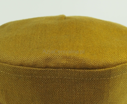 Męska czapka krymka klasyczna lniana Musztardowa