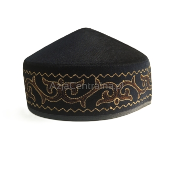 Krymka czapka męska kazachska aksamitna etno boho (58,59cm)
