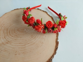 Opaska kwiecista Czerwona