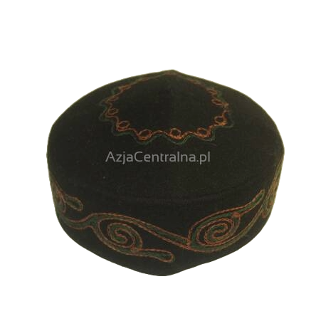 Męska czapka brązowa haftowana (58cm)