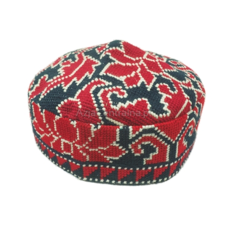 Męska damska czapka krymka z haftem krzyżykowym (57cm)