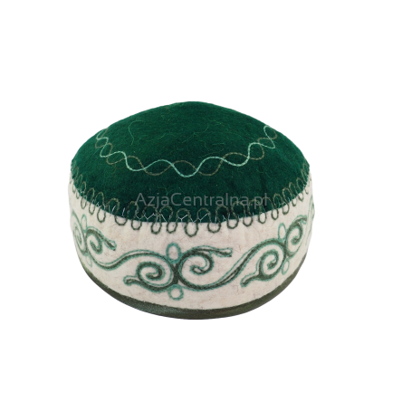 Kirgiska męska czapka krymka tubeteika filcowa wełniana (54,55,56cm)