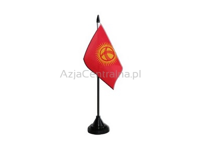 Flaga na biurko Kirgistanu Republika Kirgiska, maps of Kyrgyzstan Kyrgyz Republic AzjaCentralna.pl- 