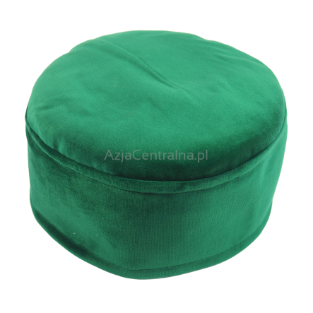 Krymka klasyczna czapka męska z aksamitu Zielony