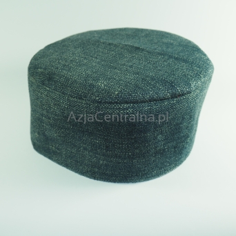 Krymka czapka męska gruba mycka w butelkowa zieleń
