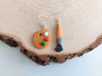 Kolczyki z gliny polimerowej MALARZA