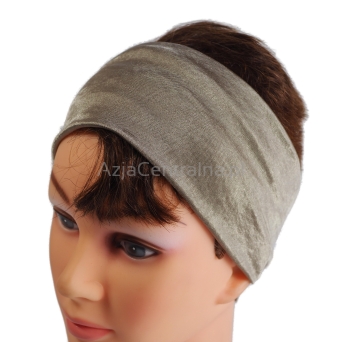 Szeroka opaska do włosów Złoty beż