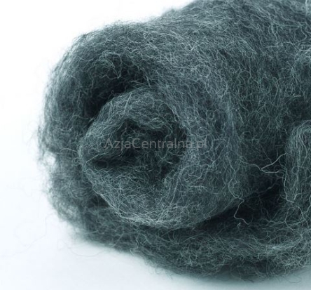 Wełna zgrzebna merynos do filcowania MELANŻ GRAFITOWY #106
