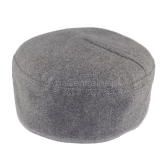 Krymka klasyczna, mycka, męska czapka, jasnoszara