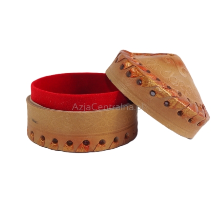 Szkatułka skórzana w formie Jurty koczowników