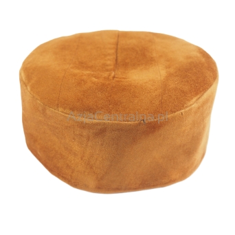 Krymka czapka męska zamszowa ruda rdza