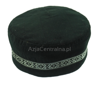 Krymka tubeteika czapka męska sztruks czarny