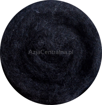 Wełna zgrzebna merynos filcowanie CZARNY