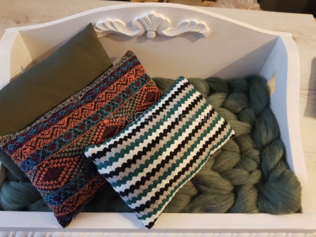 Kocyk czesankowy do sesji noworodkowej MELANŻ ZIELONY