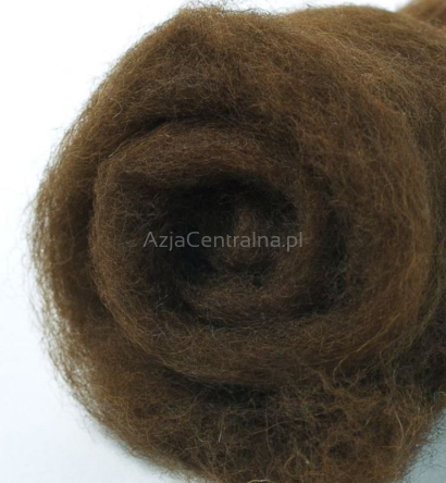 Wełna zgrzebna do filcowania BRĄZOWY 214
