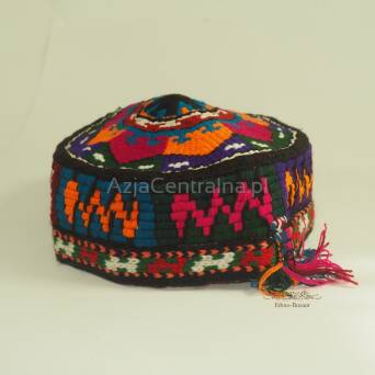Uzbecka czapka męska damska krymka tkany haft Vintage (58-59cm)