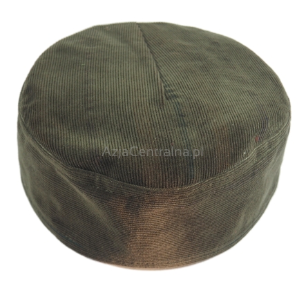 Krymka czapka męska mycka zielona sztruksowa