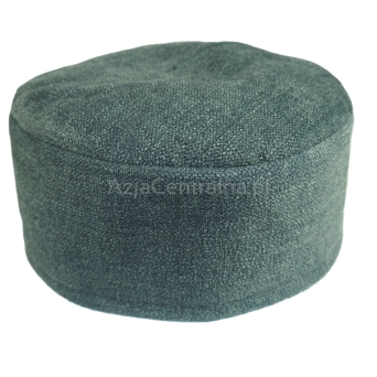 Męska czapka gruba krymka mycka melanż szary