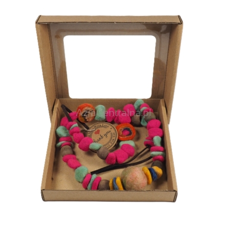 Damski filcowy koral naszyjnik